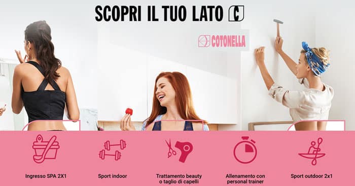 Cotonella ti regala un'esperienza a scelta: Spa, taglio capelli, sport!