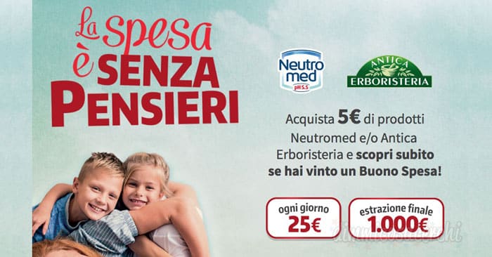 Concorso "La spesa è senza pensieri": vinci 1.000€ di spesa!