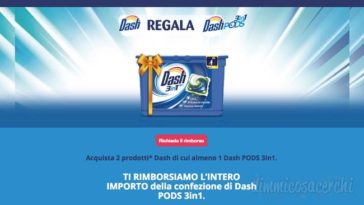 Dash regala Dash: ricevi il rimborso di Dash PODS 3in1