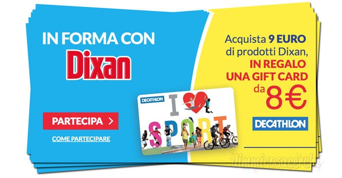 In forma con Dixan: in regalo buono Decathlon da 8€