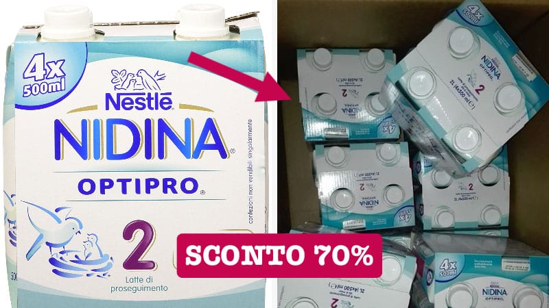 Nidina Latte di Proseguimento Liquido: 70% di sconto!