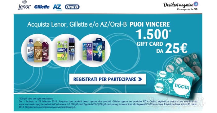 Vinci buoni spesa Tigotà con P&G