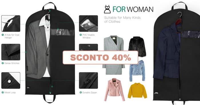 Borsa porta abiti da viaggio: sconto del 40% - DimmiCosaCerchi