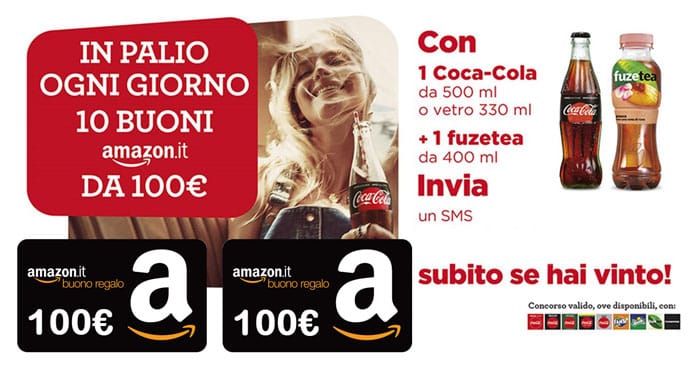 Coca-Cola e Autogrilli: vinci buoni Amazon da 100€