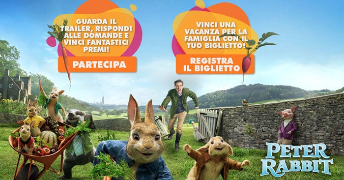 Concorso Peter Rabbit e Uci Cinemas: vinci vacanze e green kit