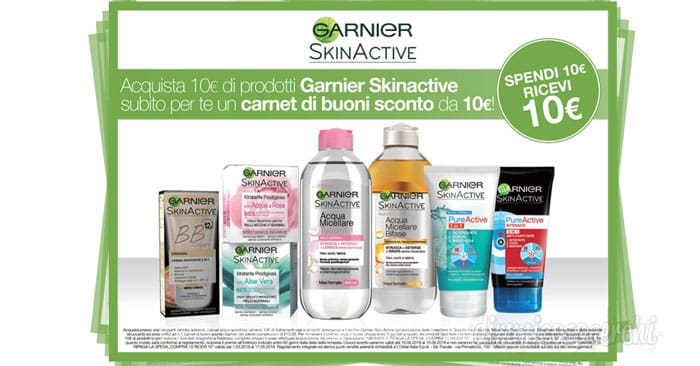 Garnier ti regala la spesa: per te 10€ di buoni sconto