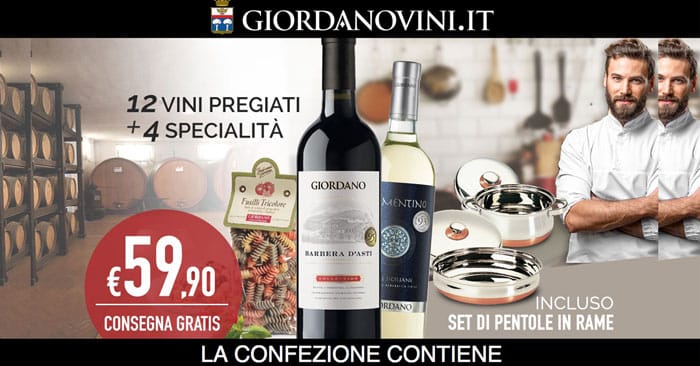 Giordano Vini ti regala le pentole in rame