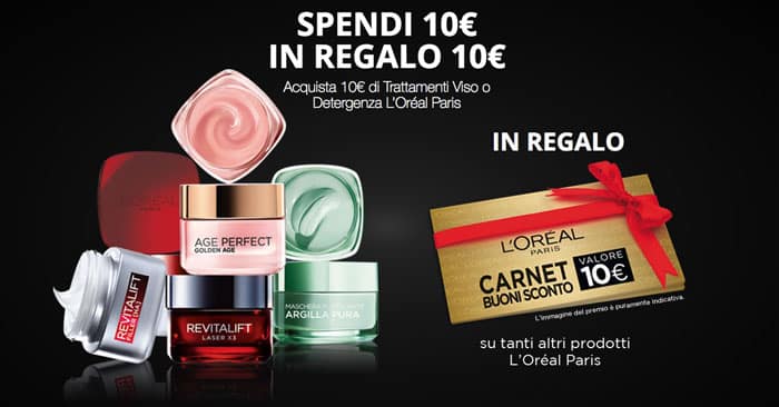 L'oreal Paris ti regala la spesa: 10€ in buoni sconto