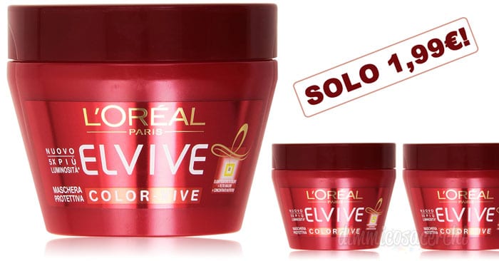 Maschera per capelli l'Oréal Paris Elvive Color Vive a solo 1,99€