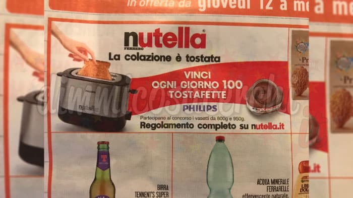 Nutella: la colazione è tostata. Vinci 100 tostafette Philips