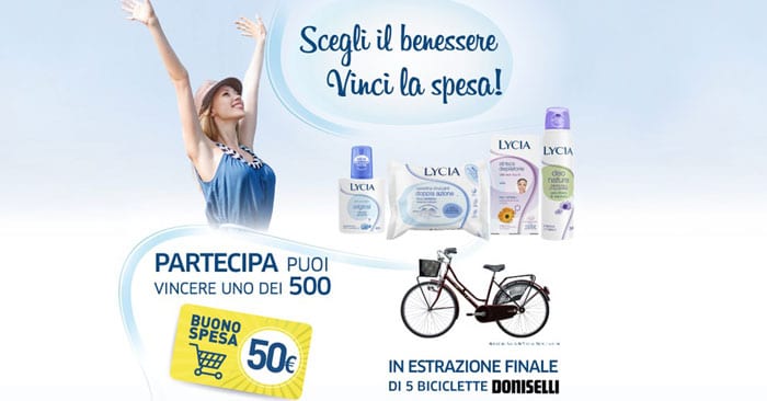 Scegli il benessere e vinci la spesa con Lycia: in palio biciclette e buoni spesa