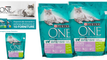 Vinci gratis crocchette e bocconcini Purina One Gatto