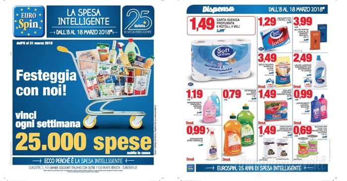 Volantino Eurospin dall'08 al 18 marzo 2018
