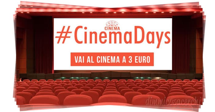 Ad Aprile tornano i CinemaDays!