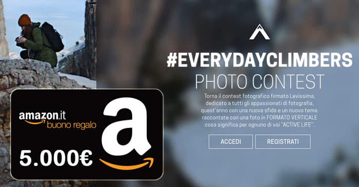 Concorso fotografico Levissima: vinci buono Amazon da 5.000€ e viaggi!