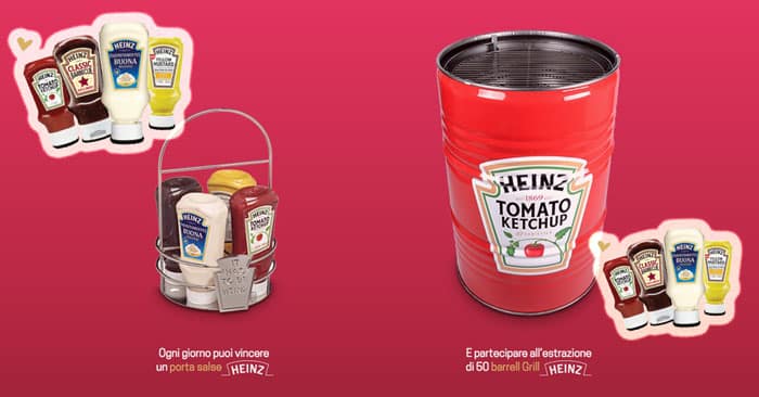 Concorso Heinz "Griglia Mon Amour": vinci barrel Grill e porta salse