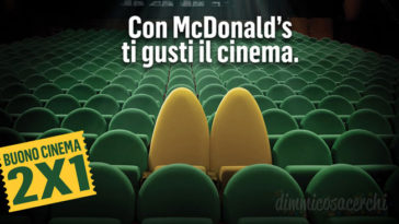 Promozione cinema McDonald's: in regalo ingressi cinema!