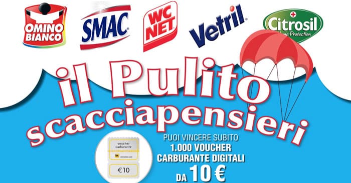 Concorso "Pulito scacciapensieri": vinci subito buoni carburante da 10,00€