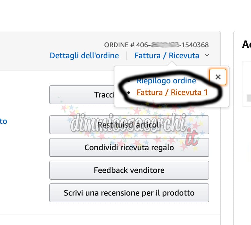 fattura Amazon