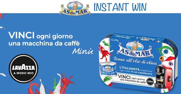 Concorso Asdomar: gioca e vinci Lavazza Minù (Instant win)