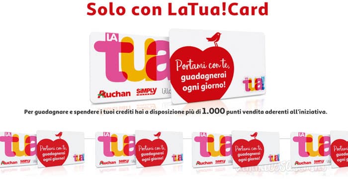 LaTuaCard: guadagna crediti convertibili in sconti per la spesa