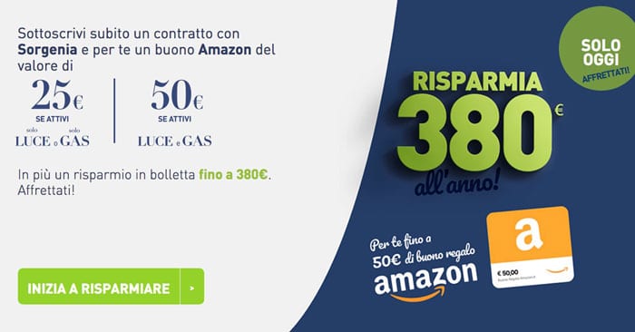 Sorgenia ti regala Amazon