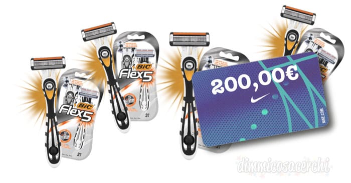 Vinci card Nike da 200€ con Bic Flex5: concorso instant win