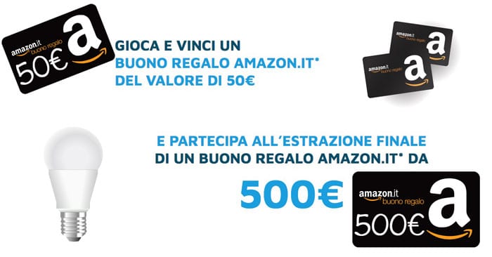 Vinci subito un buono regalo Amazon da 50,00€ con A2A