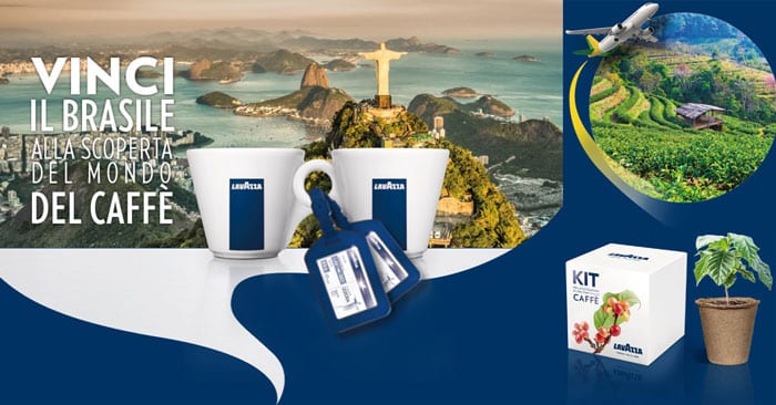 Concorso Lavazza: vinci un viaggio in Brasile e kit per coltivare il caffè