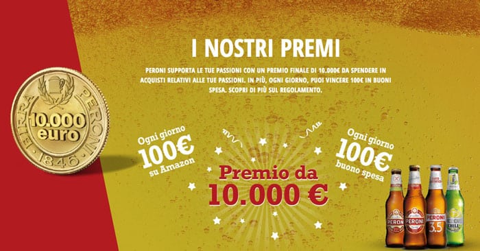 Concorso Peroni vinci passioni