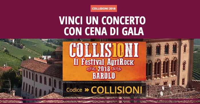 IBS: vinci concerto Collisioni cena gala