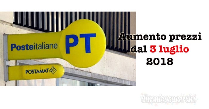 Poste italiane aumento prezzi posta e pacchi