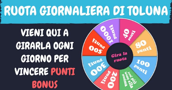 Ruota Toluna: gioca ogni giorno e vinci punti bonus