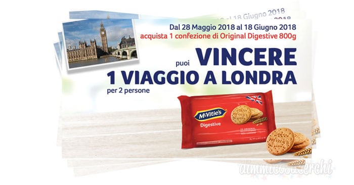 Vinci Londra con i Biscotti Mc Vitie’s Digestive