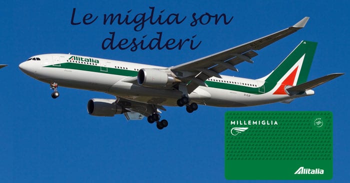 Concorso Alitalia: le miglia son desideri. Vinci voli x 2 (da 3.000€)