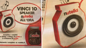 Speaker Nutella concorso