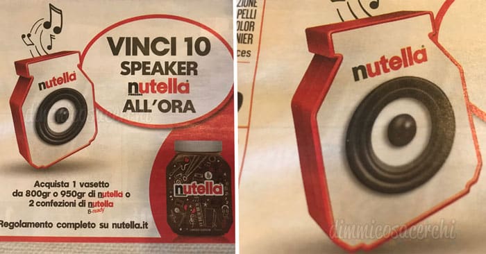 Speaker Nutella concorso