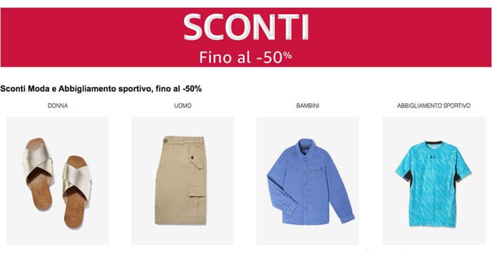 Amazon sconti moda estivi