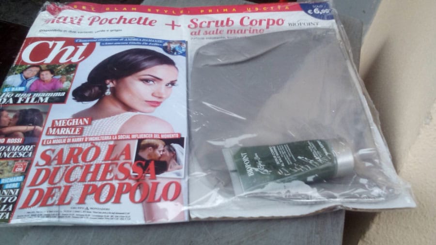 Rivista Chi con scrub Biopoint e pochette