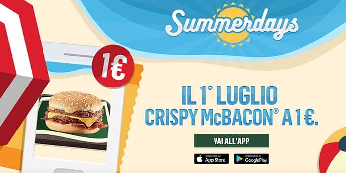 Summerdays McDonald's offerte Summerdays McDonald's offerte