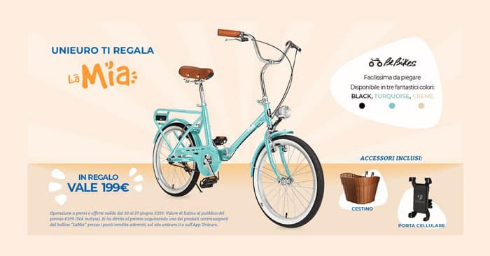 Unieuro bicicletta LaMia omaggio