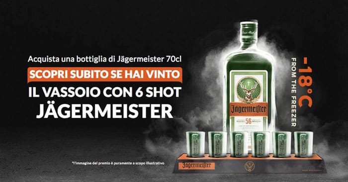 Concorso Jagermeister: vinci vassoio e bicchieri