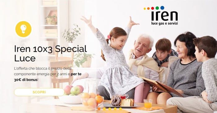Iren promozione luce e gas