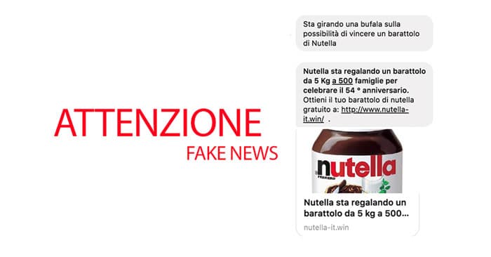 Nutella regala un barattolo da 5 Kg (ma è una fake news!)