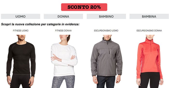 Amazon sport: -20% sulla nuova collezione