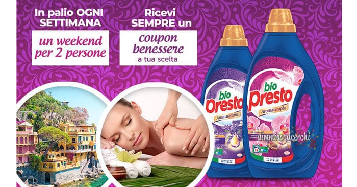 Bio Presto Aromaterapia: vinci weekend + premio certo