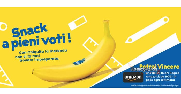 Concorso Chiquita vinci buoni regalo amazon