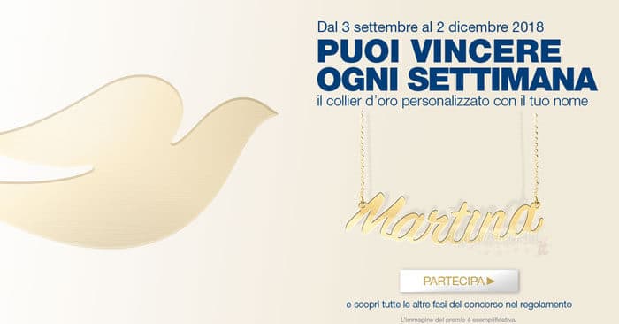 Concorso Dove: vinci collier d'oro