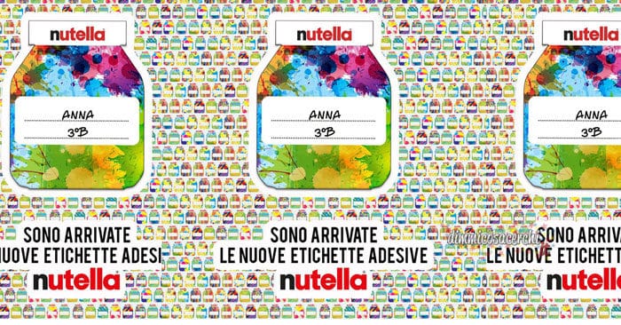 Etichette adesive Nutella