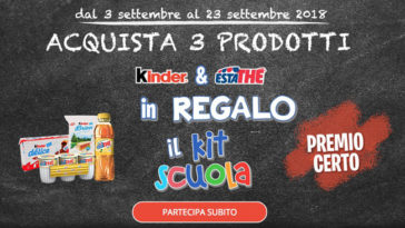 Kinder ti regala il Kit Scuola